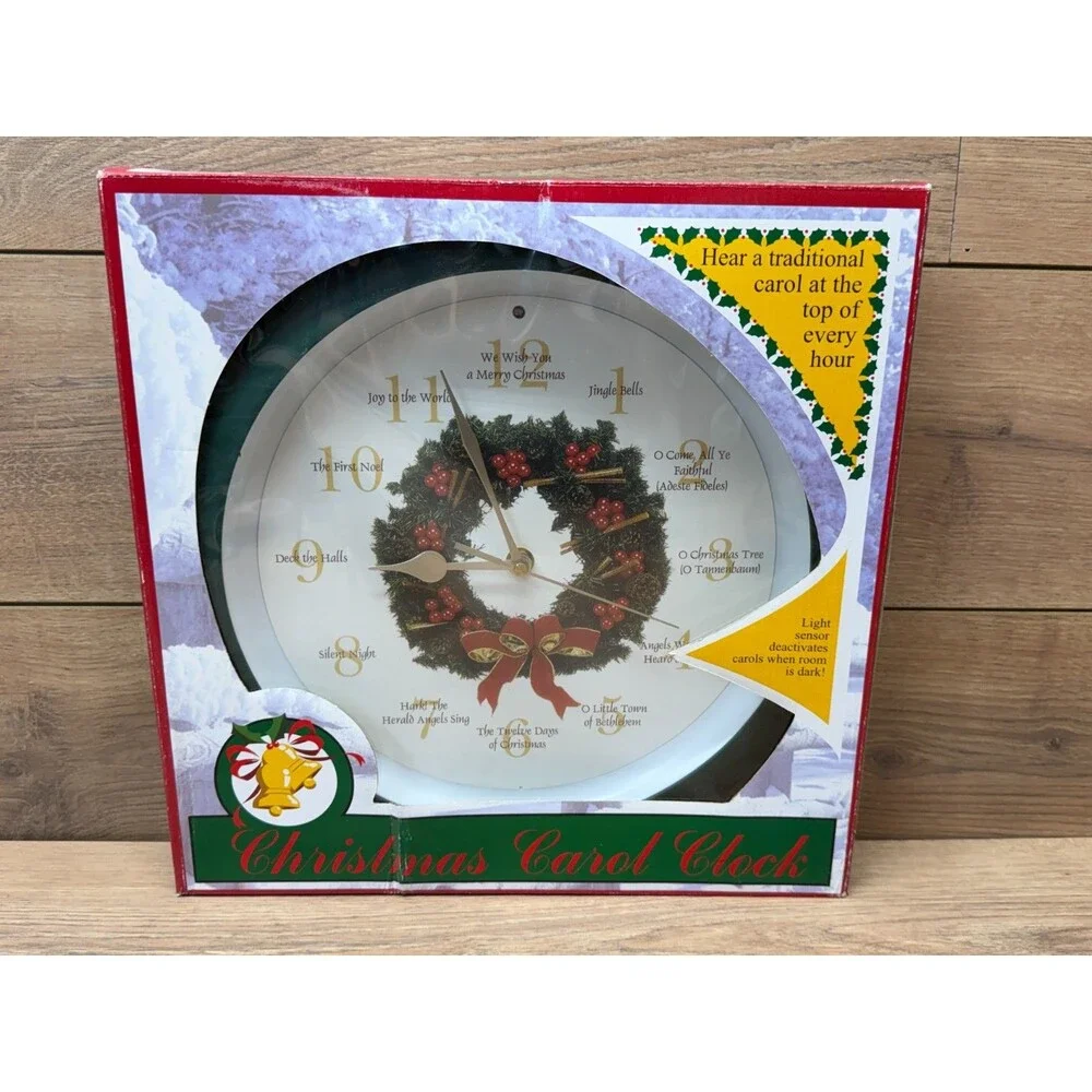 Feldstein Hourly Christmas Carol Wall Clock 12